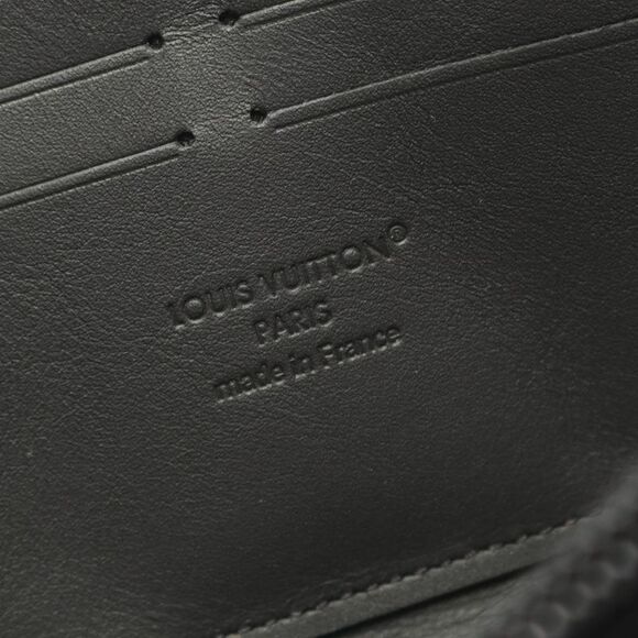 Louis Vuitton Round Long Wallet Zippy Wallet Horizontal LV Aerogram Noir Black - Picture 4 of 6